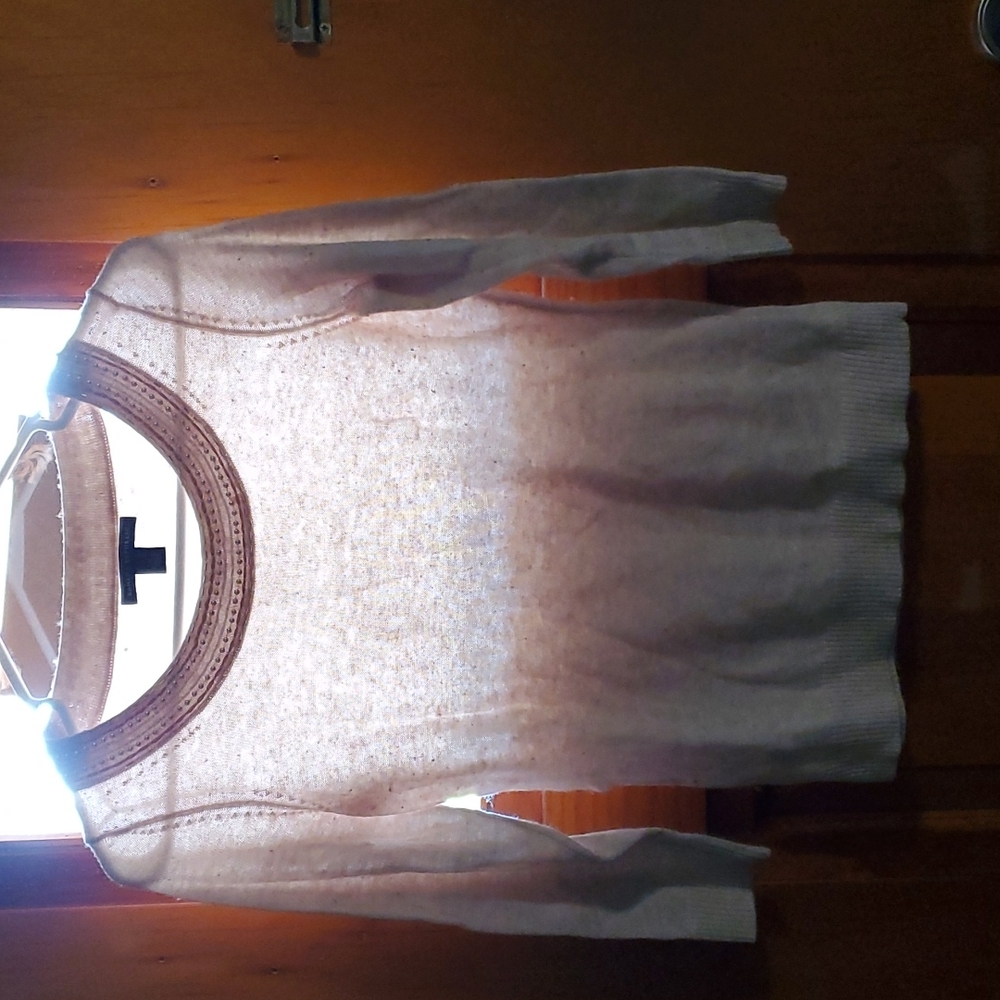 Banana Republic Wool sweater with beaded collar.